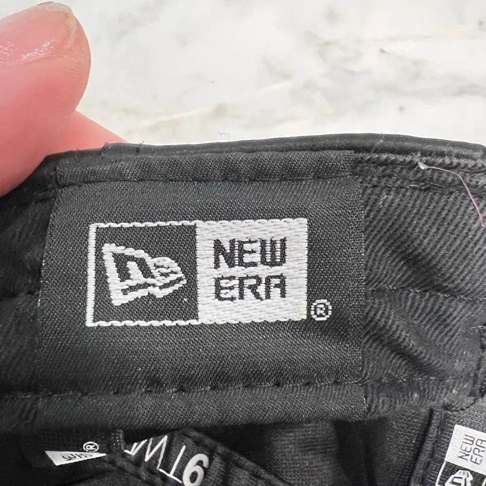 New Era Black satin baseball cap